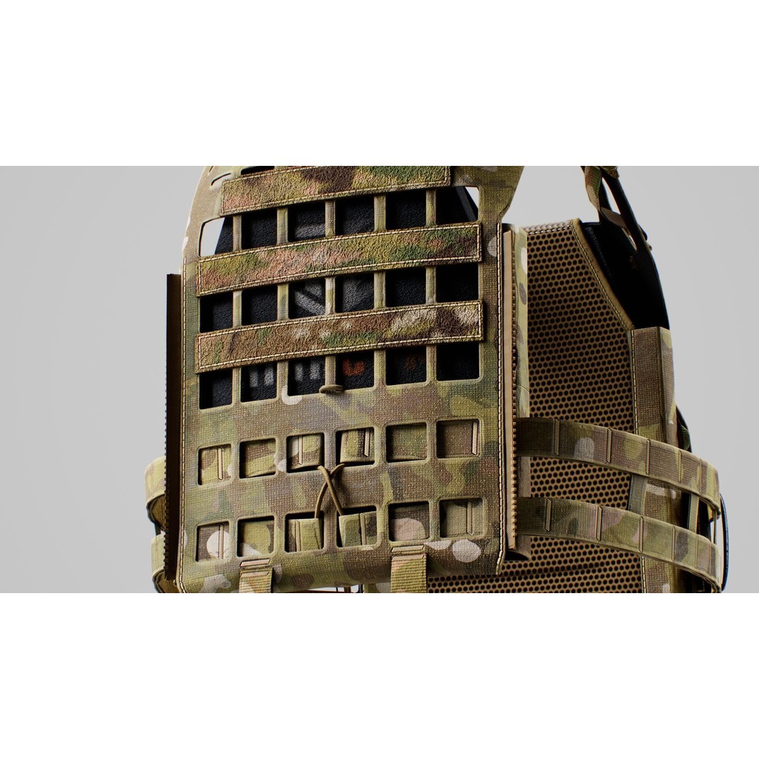 Crye Precision AirLite SPC 3D Model – Low Poly Game Ready Asset, FBX/OBJ - View 4