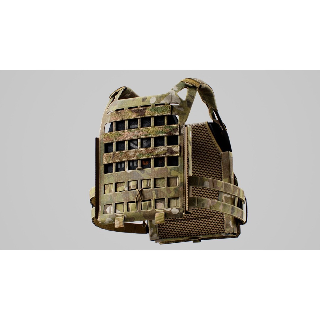 Crye Precision AirLite SPC 3D Model – Low Poly Game Ready Asset, FBX/OBJ - View 5