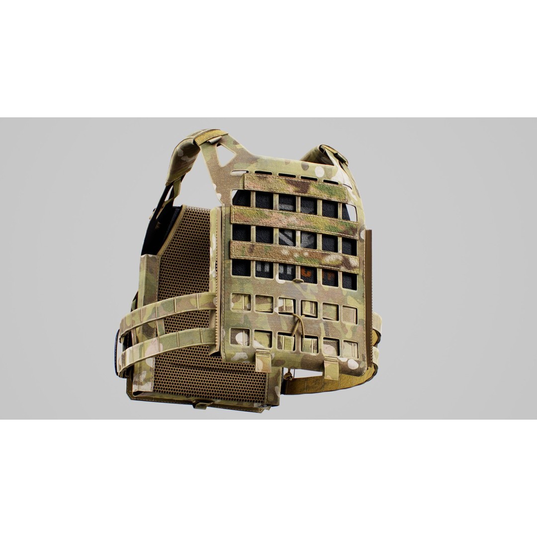Crye Precision AirLite SPC 3D Model – Low Poly Game Ready Asset, FBX/OBJ - View 6