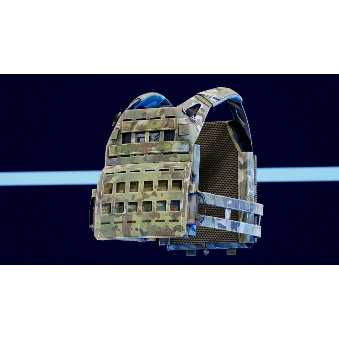 Crye Precision AirLite SPC 3D Model – Low Poly Game Ready Asset, FBX/OBJ - View 9