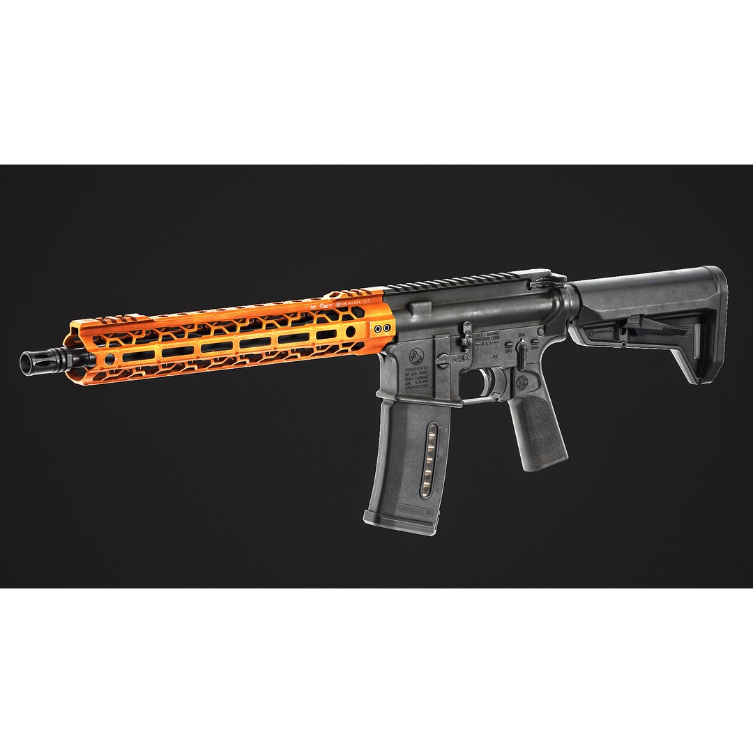 Odin Works O2 Lite Handguard 3D Model – Low Poly PBR Game Asset, FBX