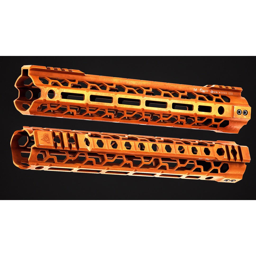 Odin Works O2 Lite Handguard 3D Model – Low Poly PBR Game Asset, FBX - View 10