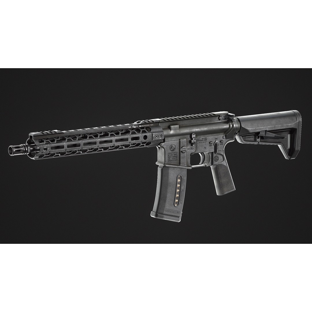 Odin Works O2 Lite Handguard 3D Model – Low Poly PBR Game Asset, FBX - View 11