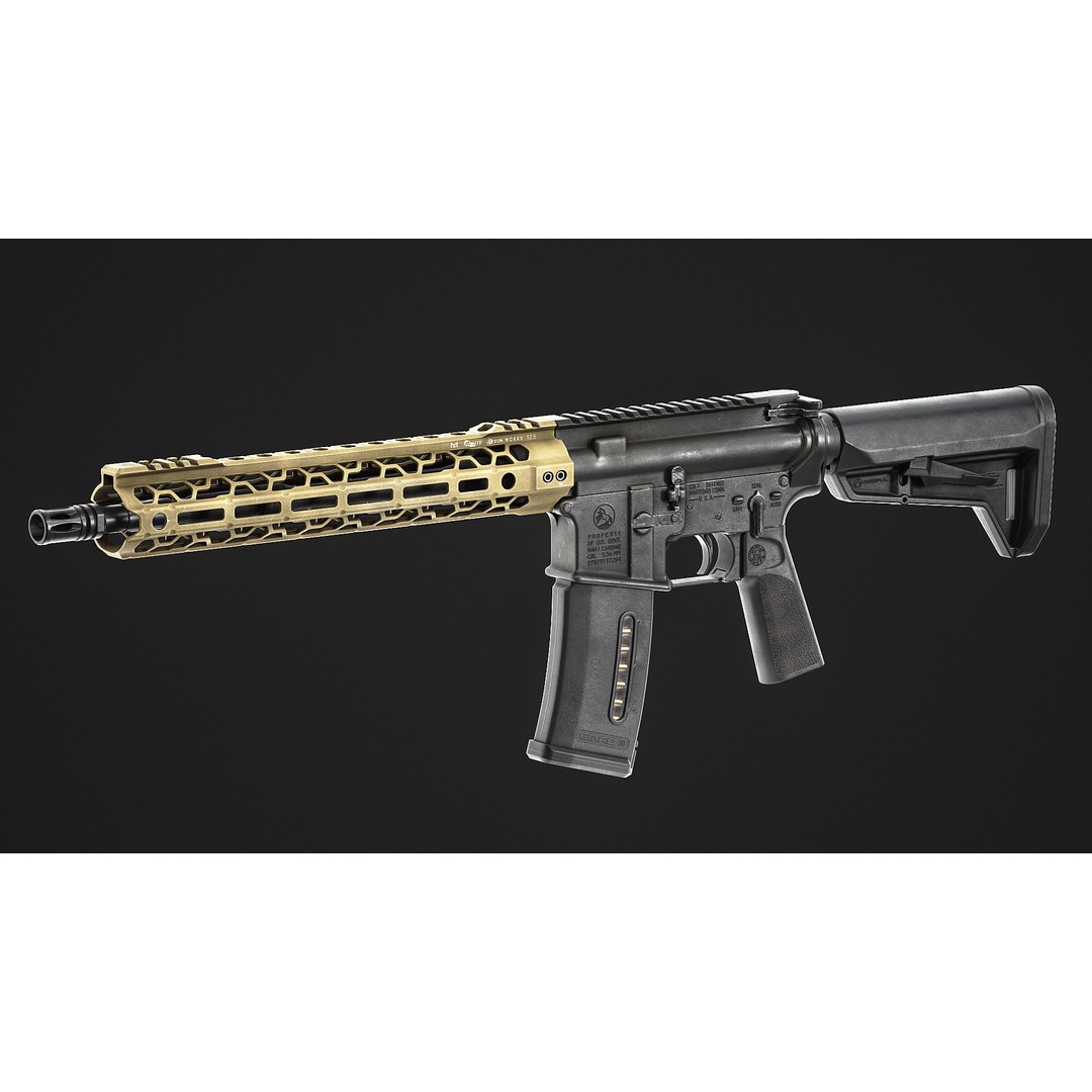 Odin Works O2 Lite Handguard 3D Model – Low Poly PBR Game Asset, FBX - View 12