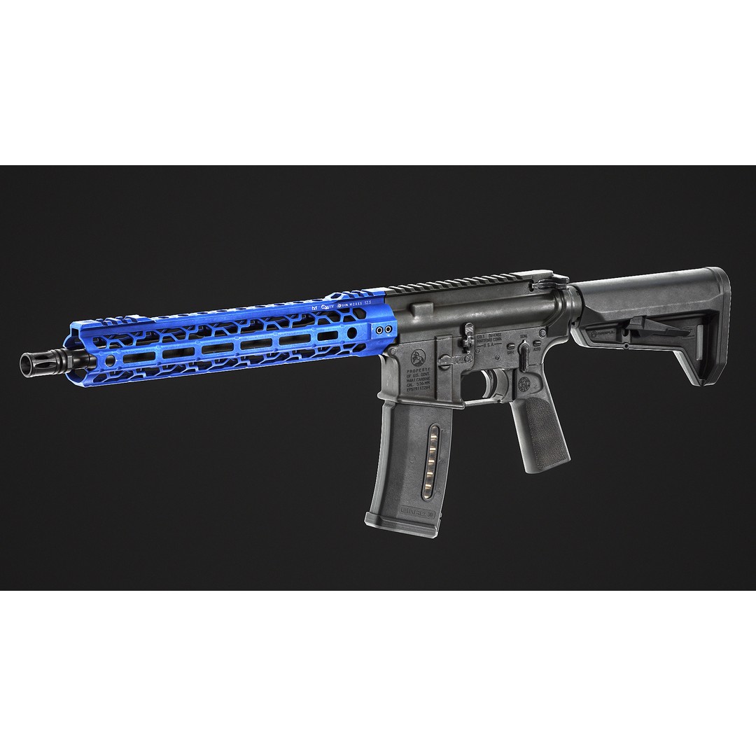 Odin Works O2 Lite Handguard 3D Model – Low Poly PBR Game Asset, FBX - View 16