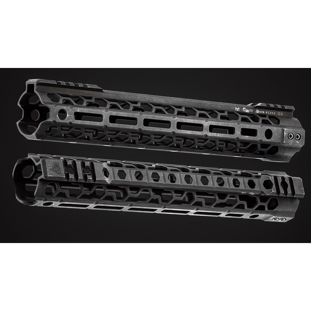 Odin Works O2 Lite Handguard 3D Model – Low Poly PBR Game Asset, FBX - View 4