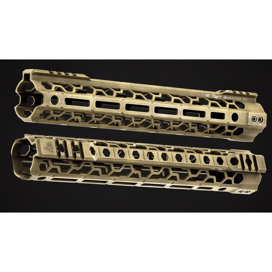Odin Works O2 Lite Handguard 3D Model – Low Poly PBR Game Asset, FBX - View 5