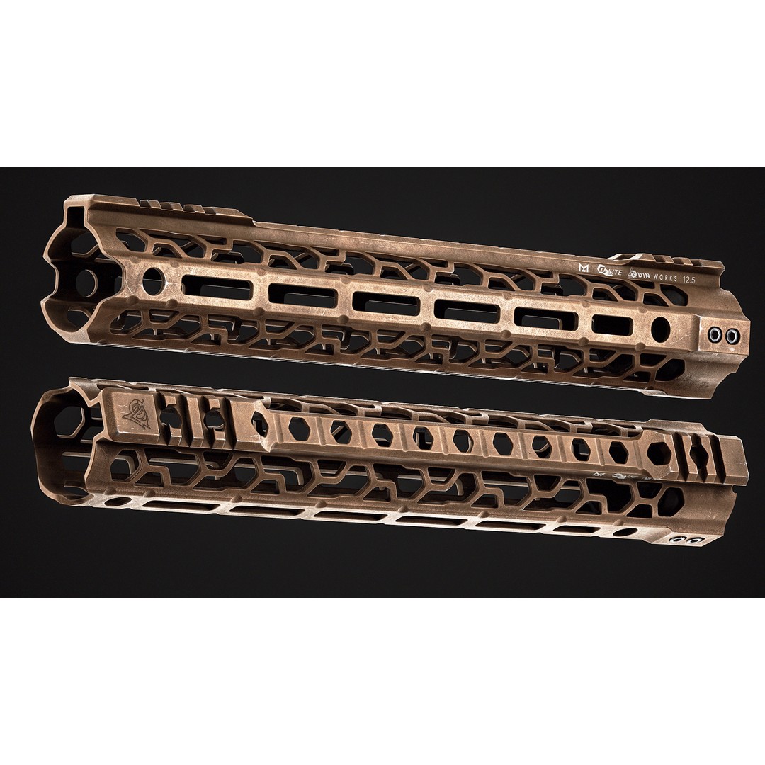 Odin Works O2 Lite Handguard 3D Model – Low Poly PBR Game Asset, FBX - View 8