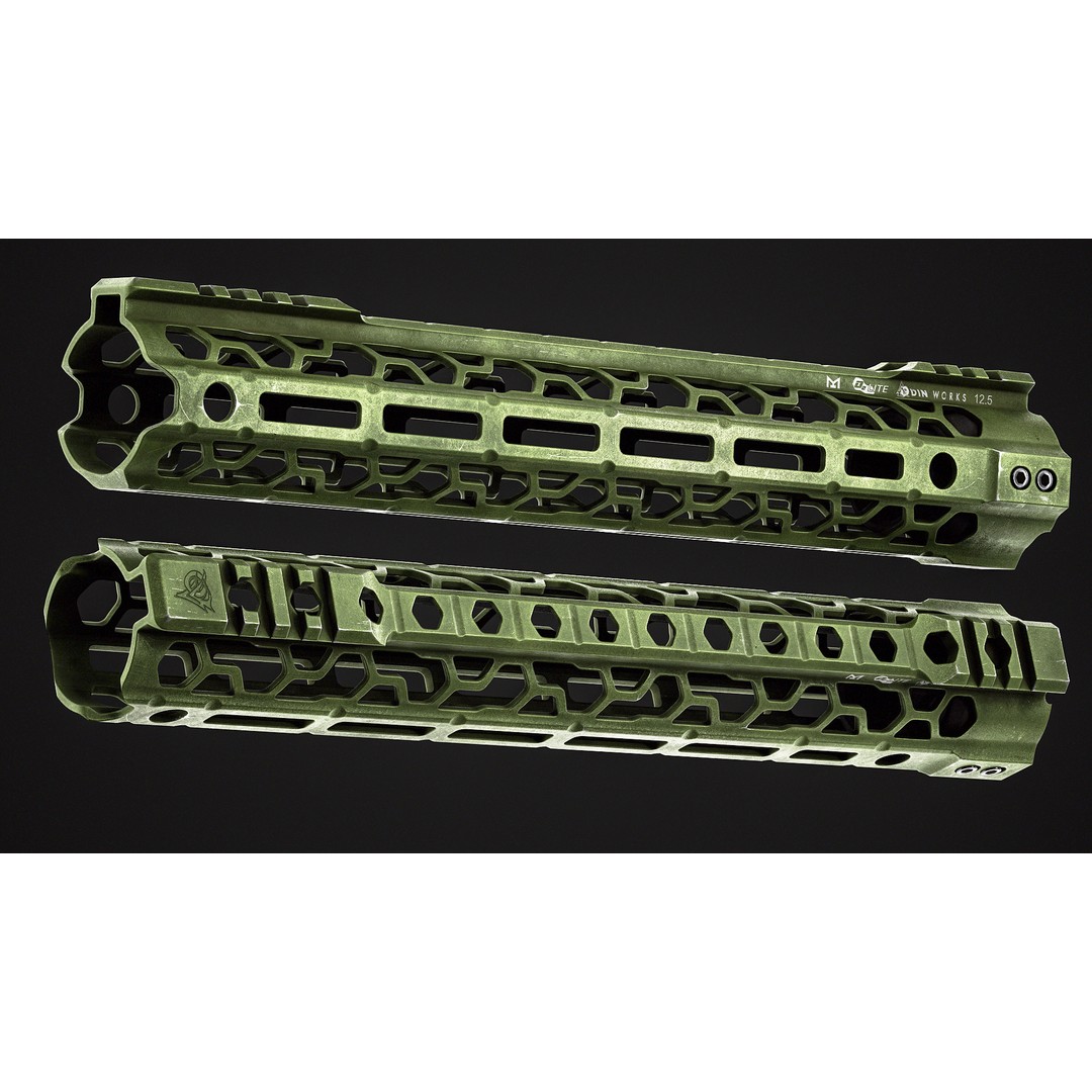 Odin Works O2 Lite Handguard 3D Model – Low Poly PBR Game Asset, FBX - View 9