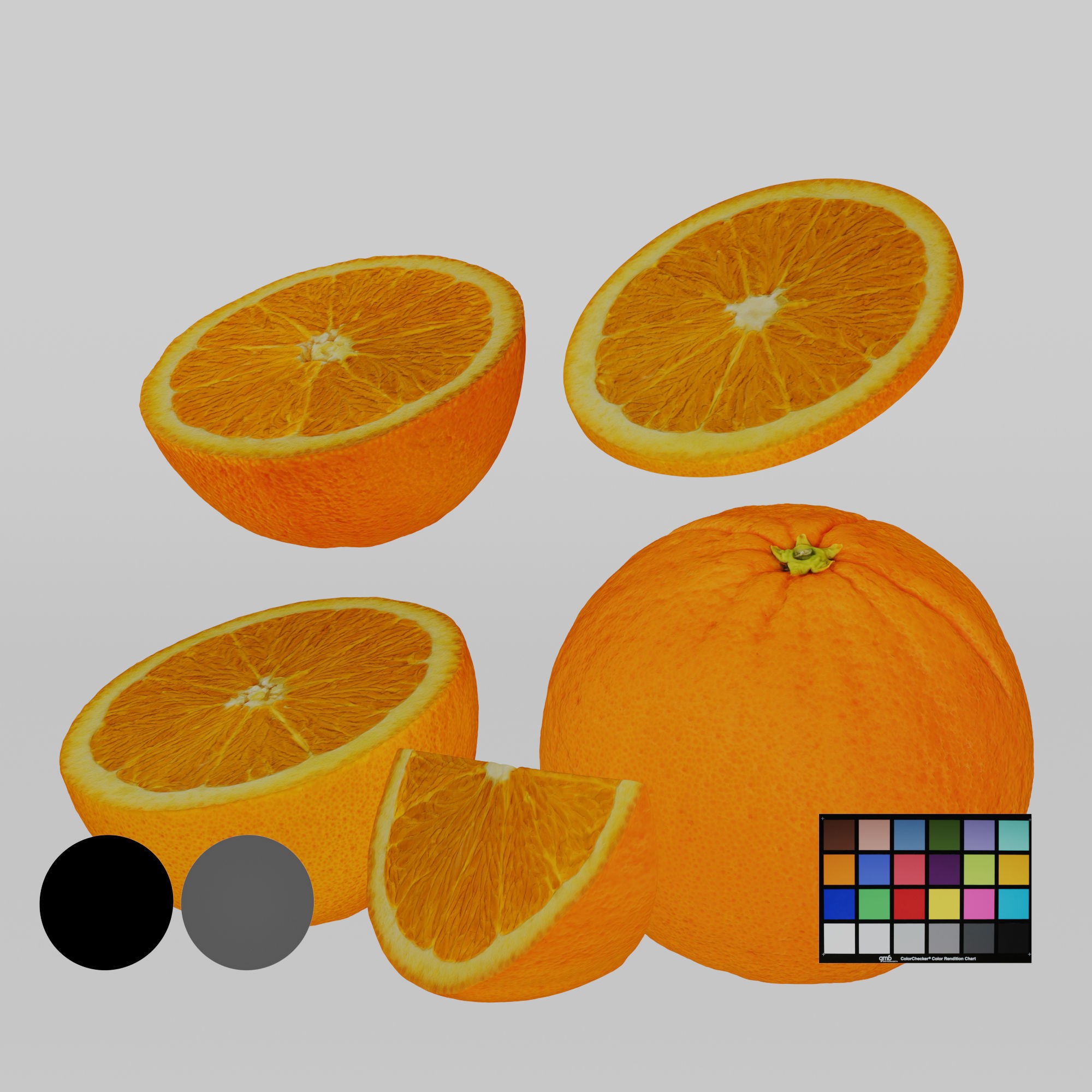 Photorealistic Orange - Game-Ready 3D Model - View 4