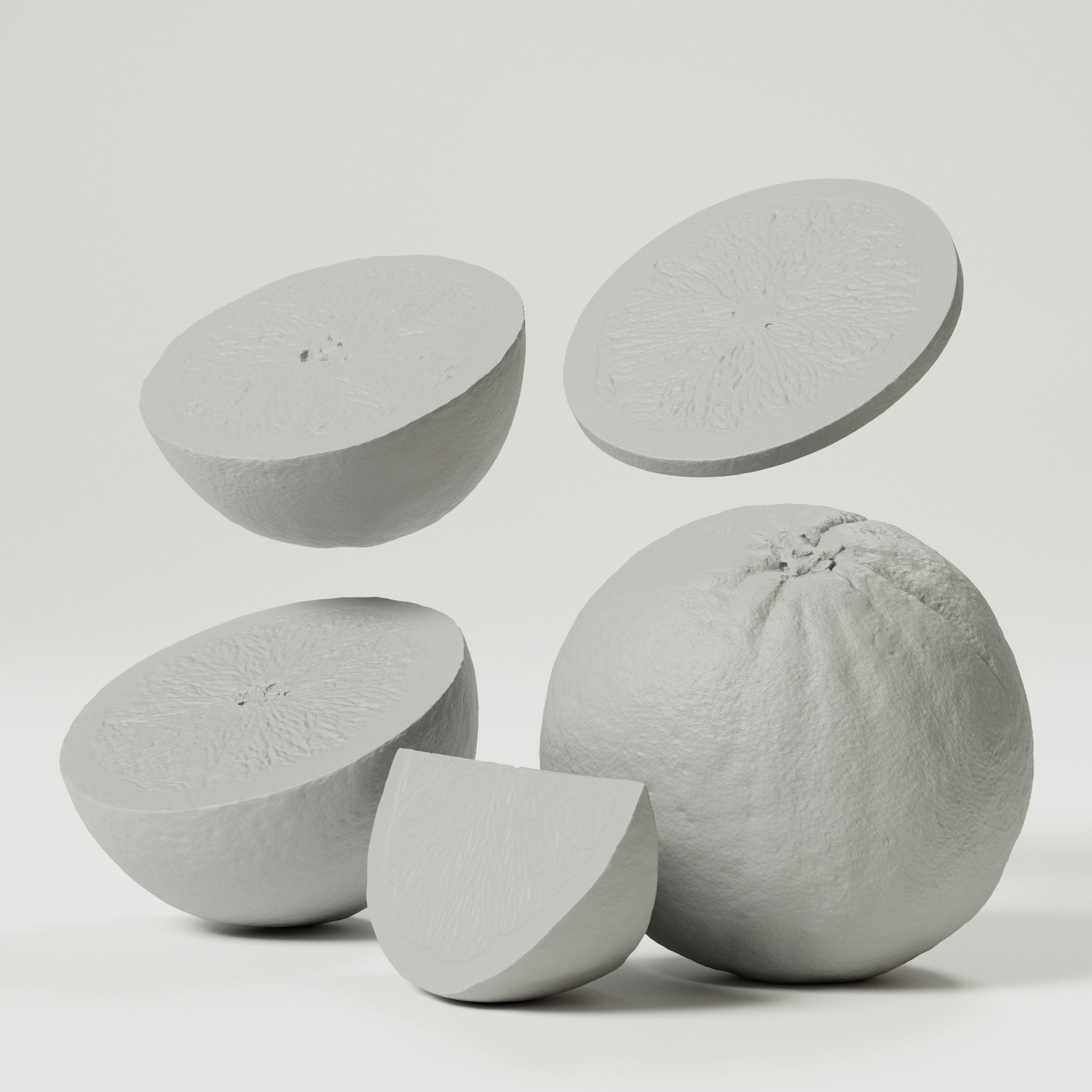 Photorealistic Orange - Game-Ready 3D Model - View 5