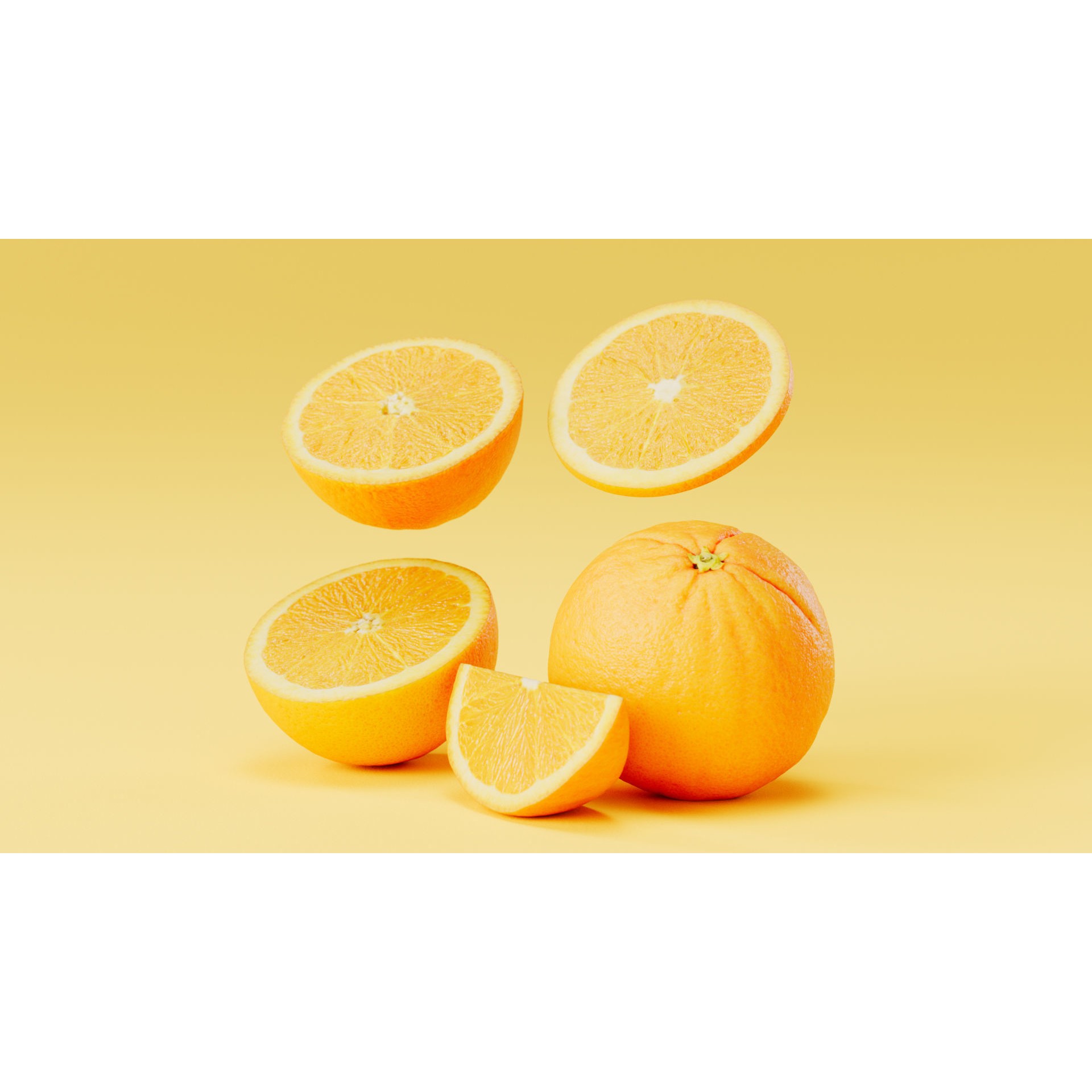 Photorealistic Orange - Game-Ready 3D Model - View 6