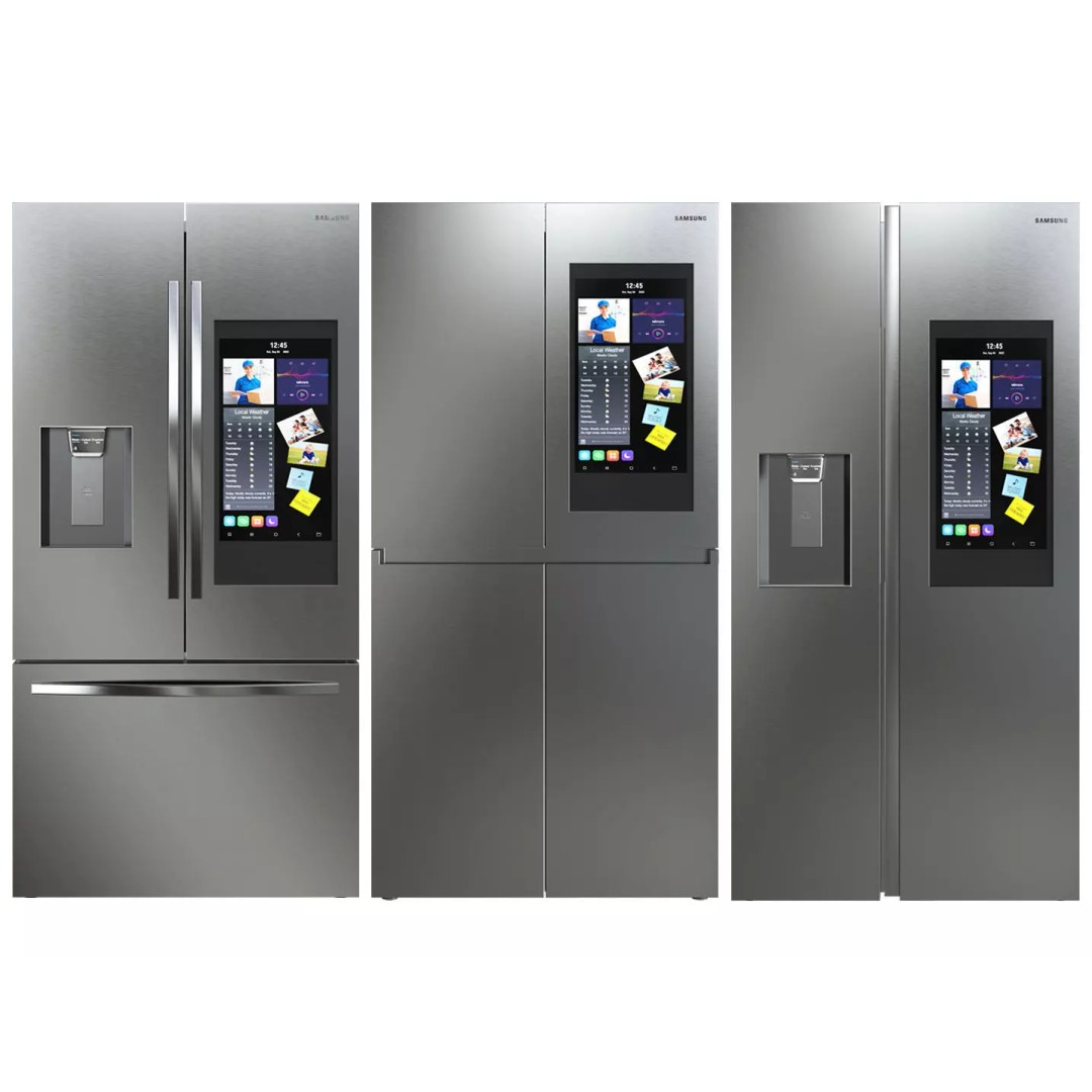 Samsung Refrigerator 3D Model – Large Capacity Kitchen Appliances, FBX - View 2