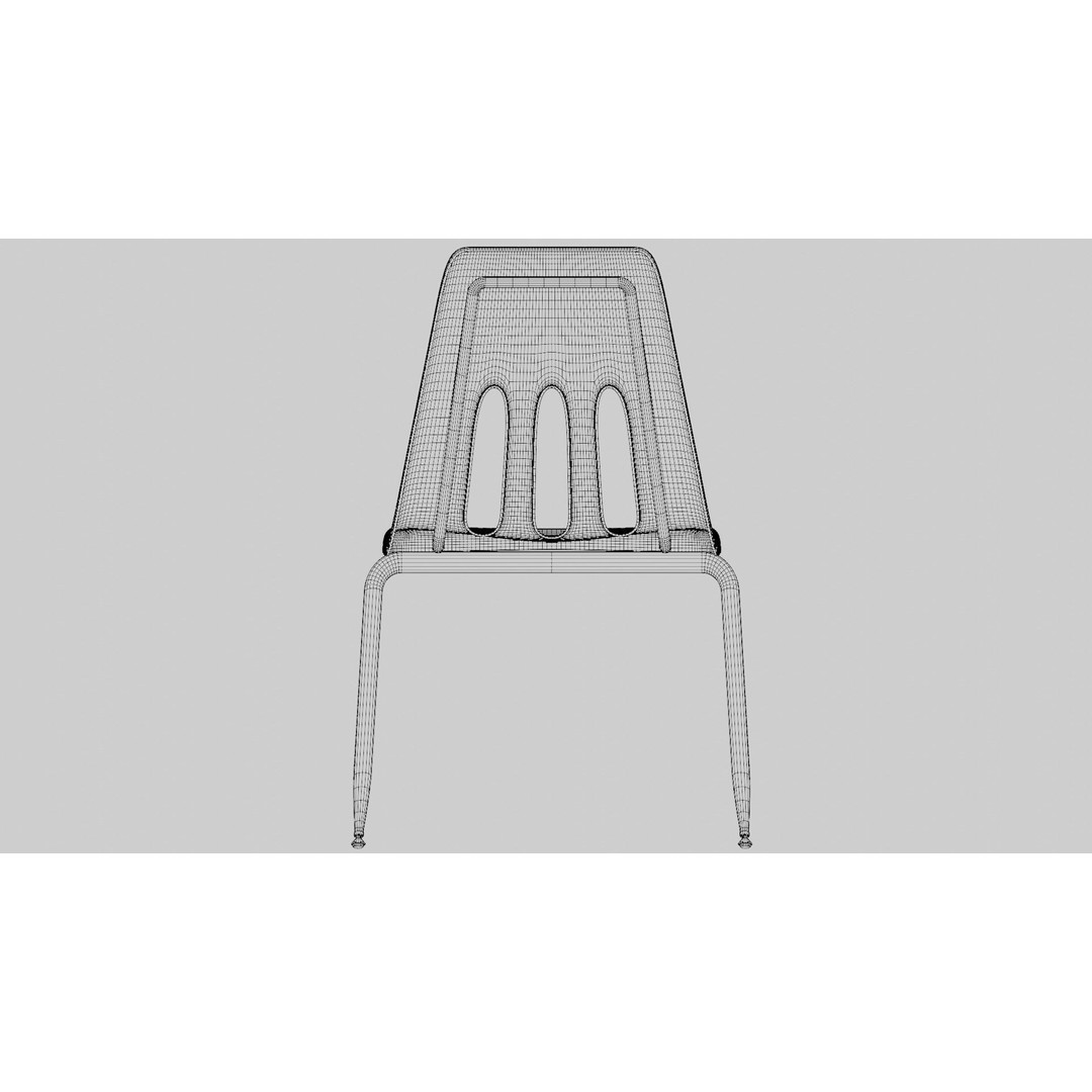 Classroom Chair 3D Model – High Poly PBR Asset, FBX & OBJ Formats