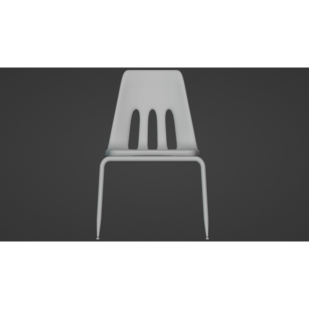 Classroom Chair 3D Model – High Poly PBR Asset, FBX & OBJ Formats - View 12