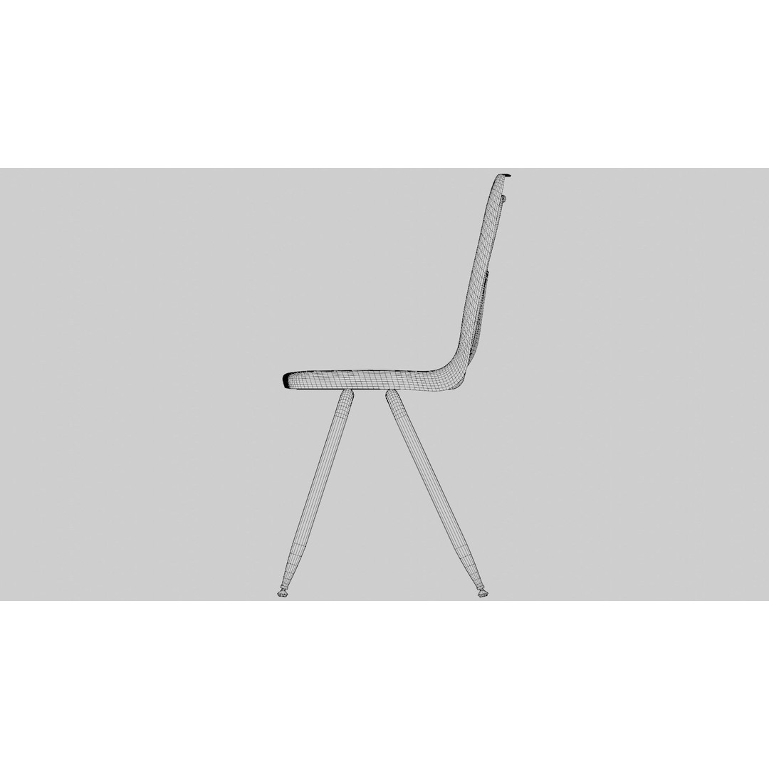 Classroom Chair 3D Model – High Poly PBR Asset, FBX & OBJ Formats - View 14