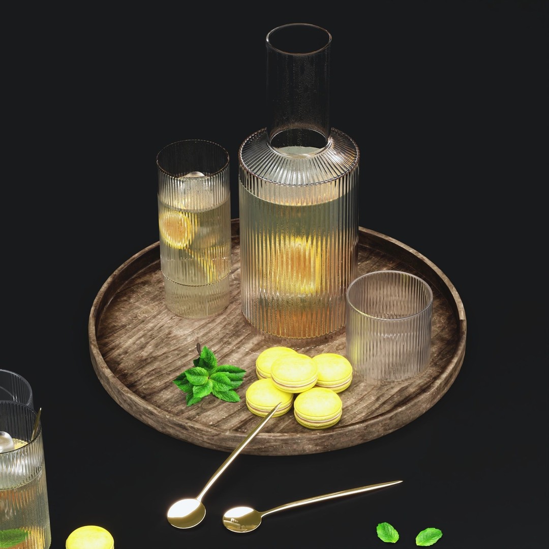 Lemonade 3D Model – Realistic Kitchen Set with PBR Textures - View 3