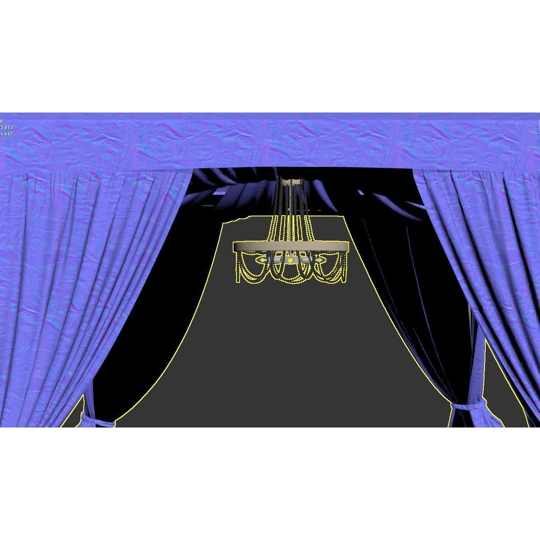 Tent Curtain 3D Model – Detailed Canopy Asset for Outdoor Scenes