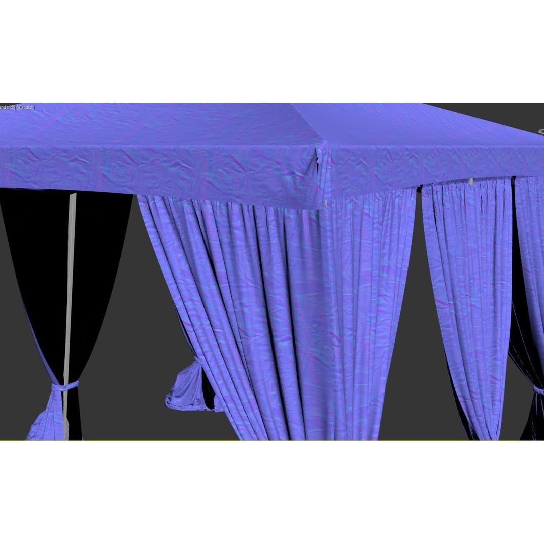 Tent Curtain 3D Model – Detailed Canopy Asset for Outdoor Scenes - View 10