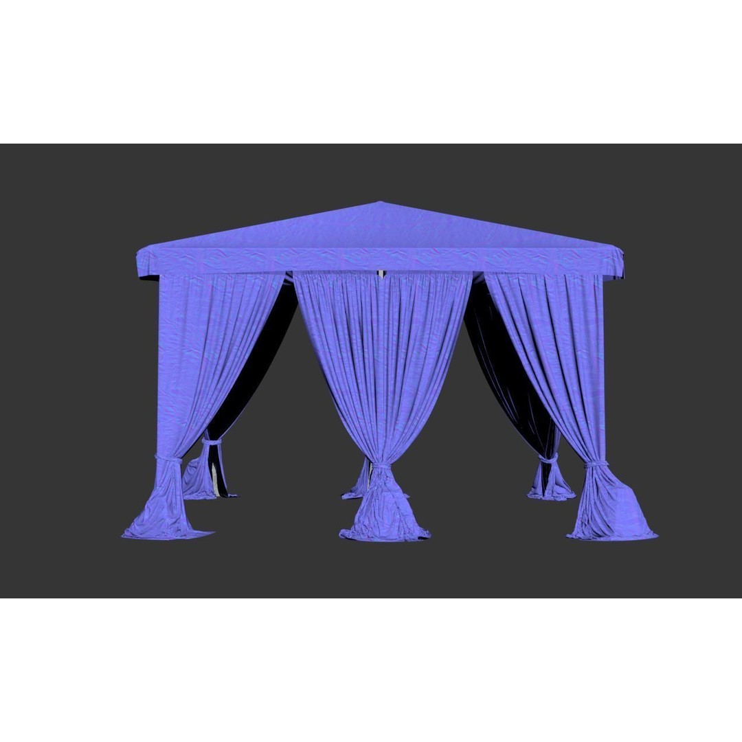 Tent Curtain 3D Model – Detailed Canopy Asset for Outdoor Scenes - View 11