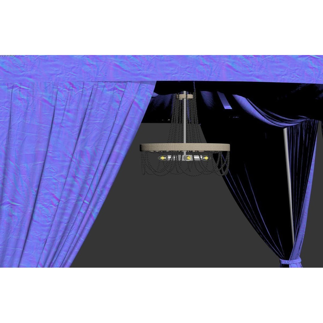 Tent Curtain 3D Model – Detailed Canopy Asset for Outdoor Scenes - View 15