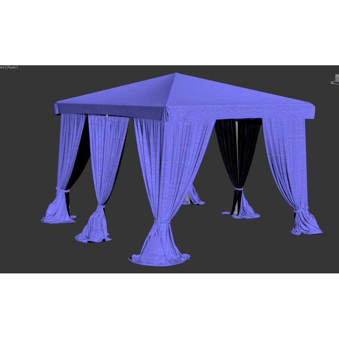 Tent Curtain 3D Model – Detailed Canopy Asset for Outdoor Scenes - View 16