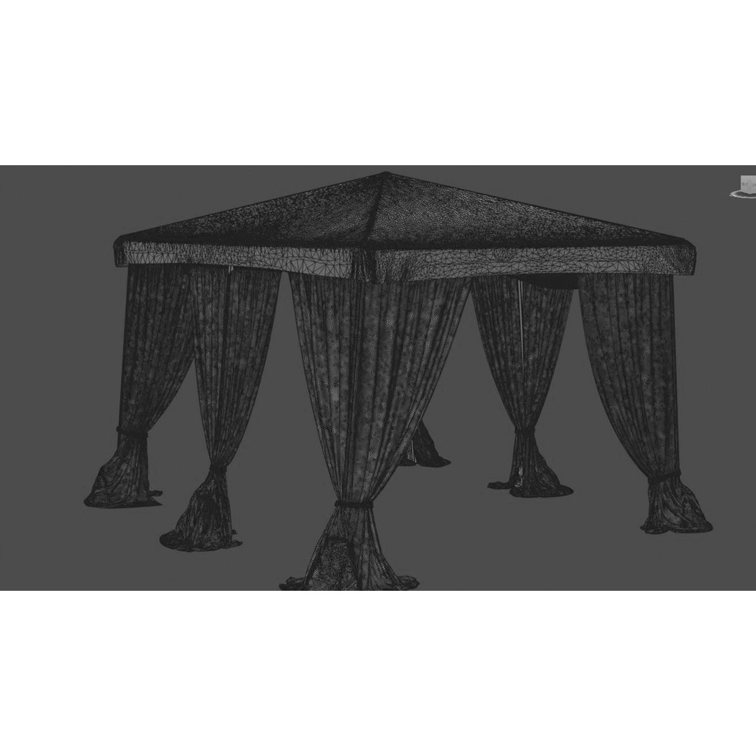 Tent Curtain 3D Model – Detailed Canopy Asset for Outdoor Scenes - View 17