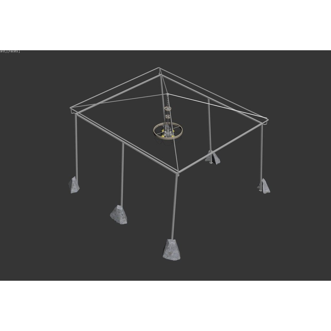 Tent Curtain 3D Model – Detailed Canopy Asset for Outdoor Scenes - View 19