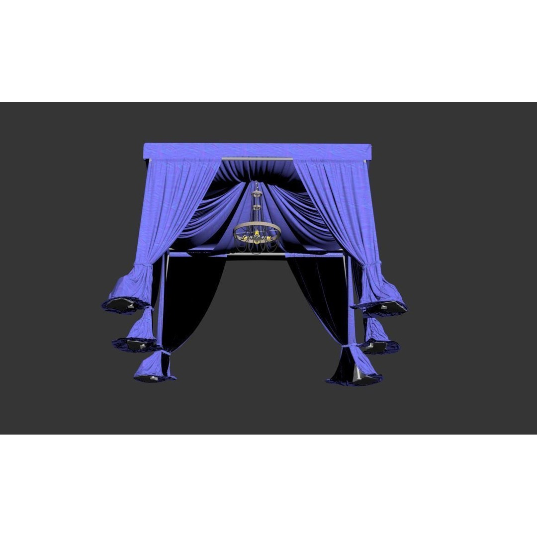 Tent Curtain 3D Model – Detailed Canopy Asset for Outdoor Scenes - View 27
