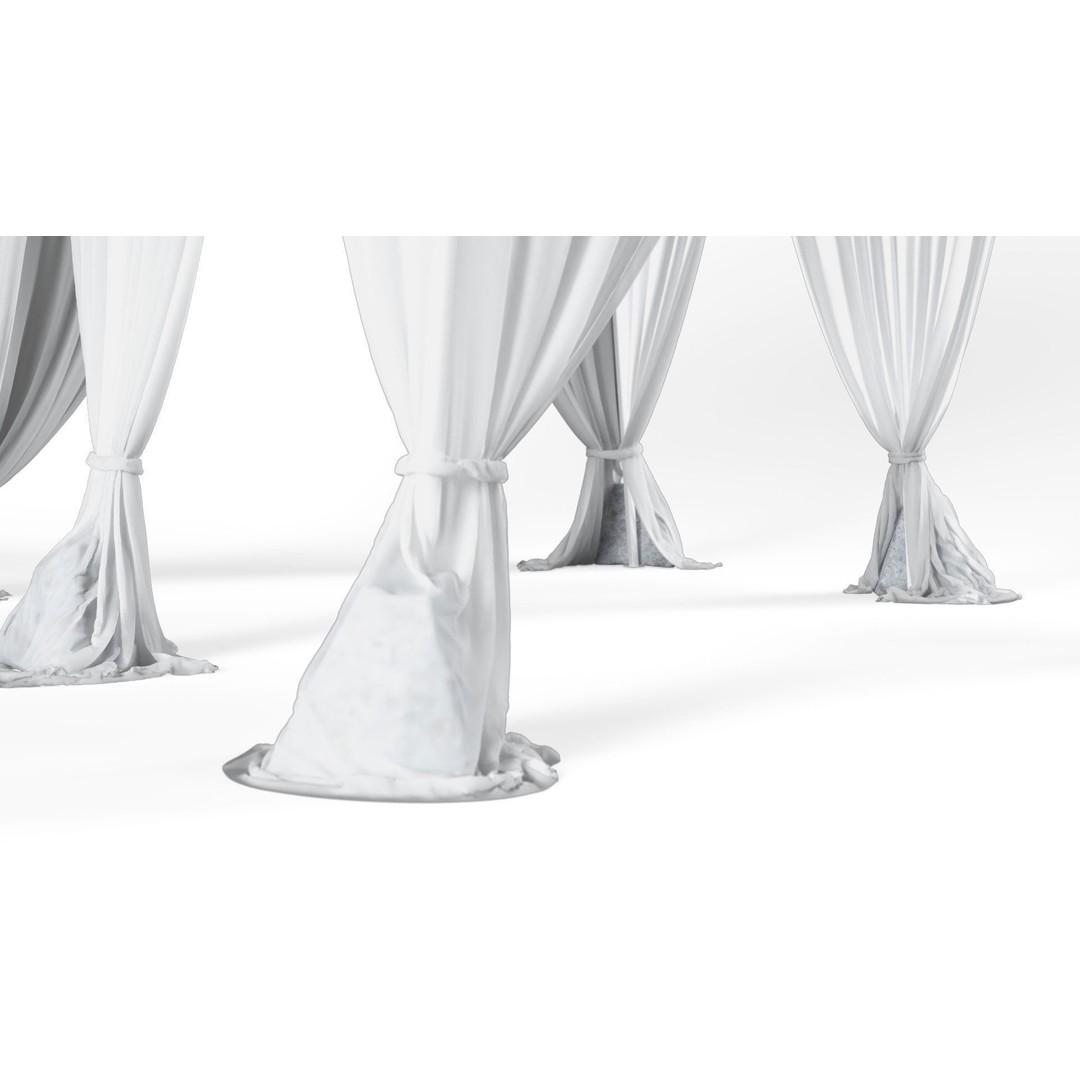 Tent Curtain 3D Model – Detailed Canopy Asset for Outdoor Scenes - View 4