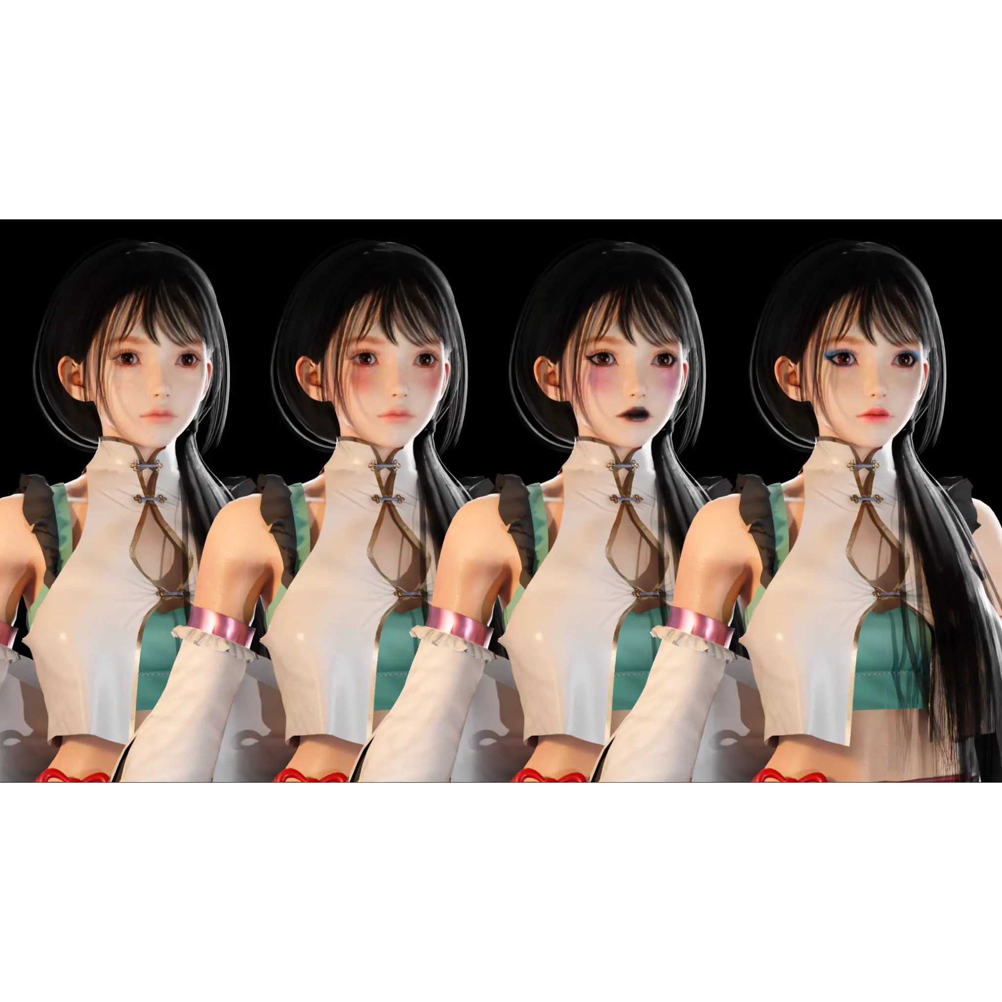 Bao Girl - Low-Poly Game-Ready 3D Model - View 11