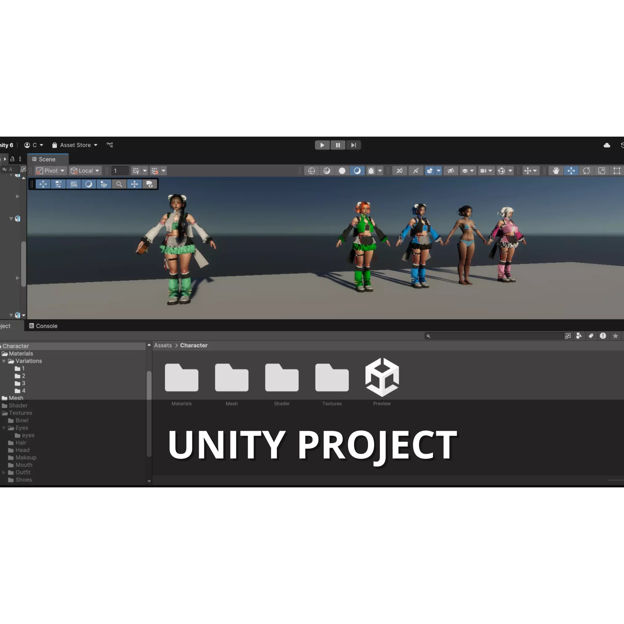 Bao Girl - Low-Poly Game-Ready 3D Model - View 18