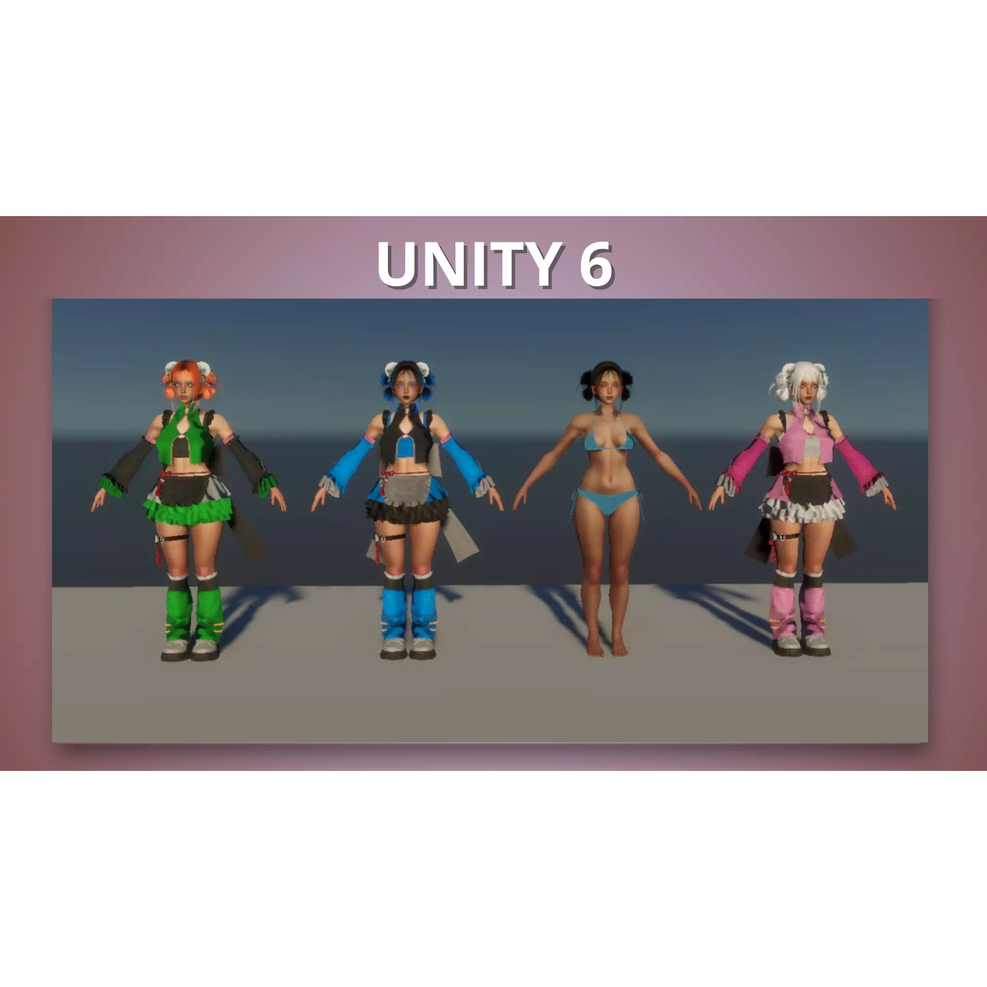 Bao Girl - Low-Poly Game-Ready 3D Model - View 19