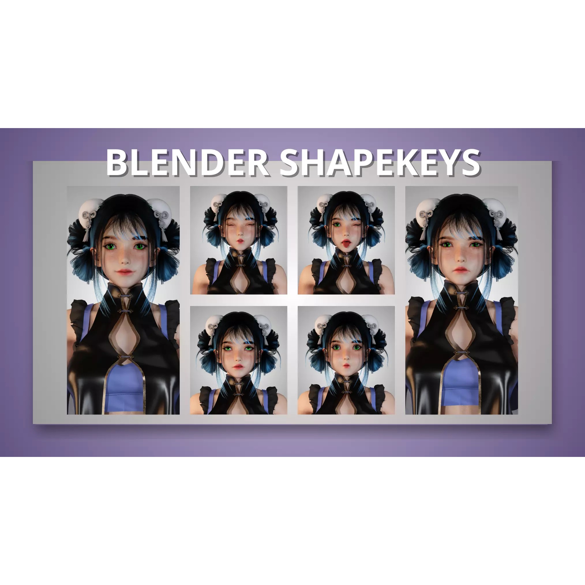 Bao Girl - Low-Poly Game-Ready 3D Model - View 8