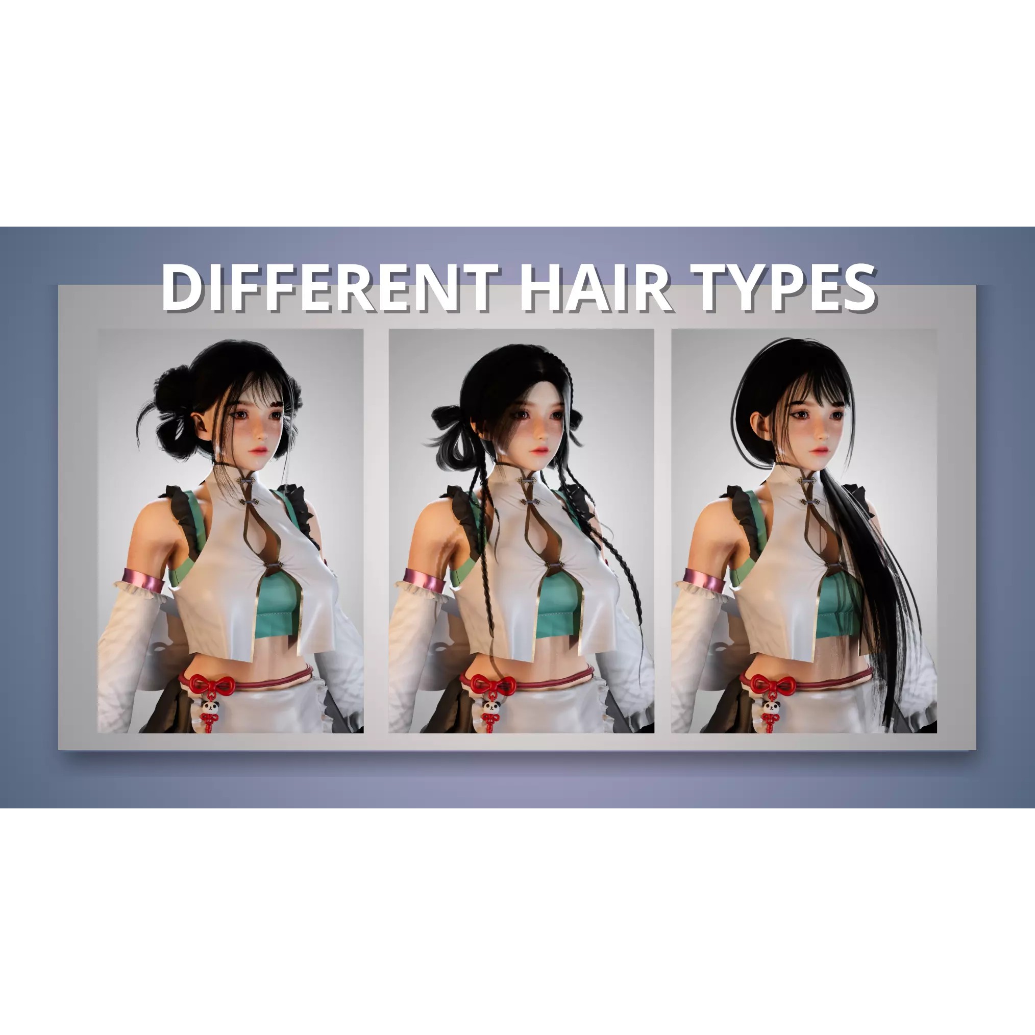 Bao Girl - Low-Poly Game-Ready 3D Model - View 9