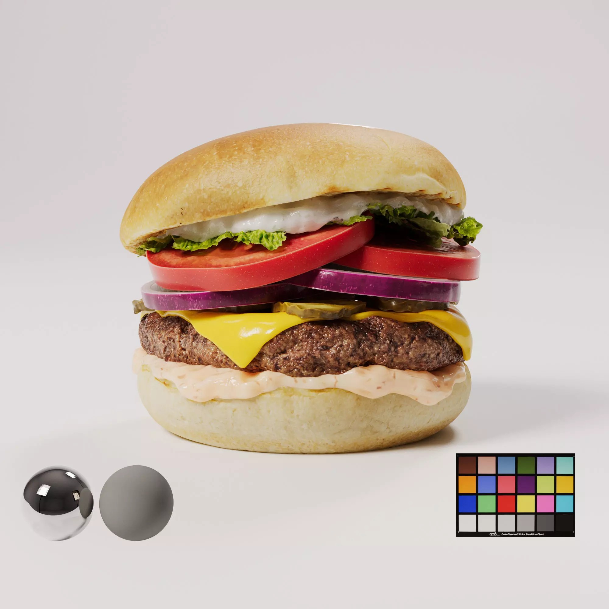 Burger - Low-Poly Game-Ready 3D Model - View 2