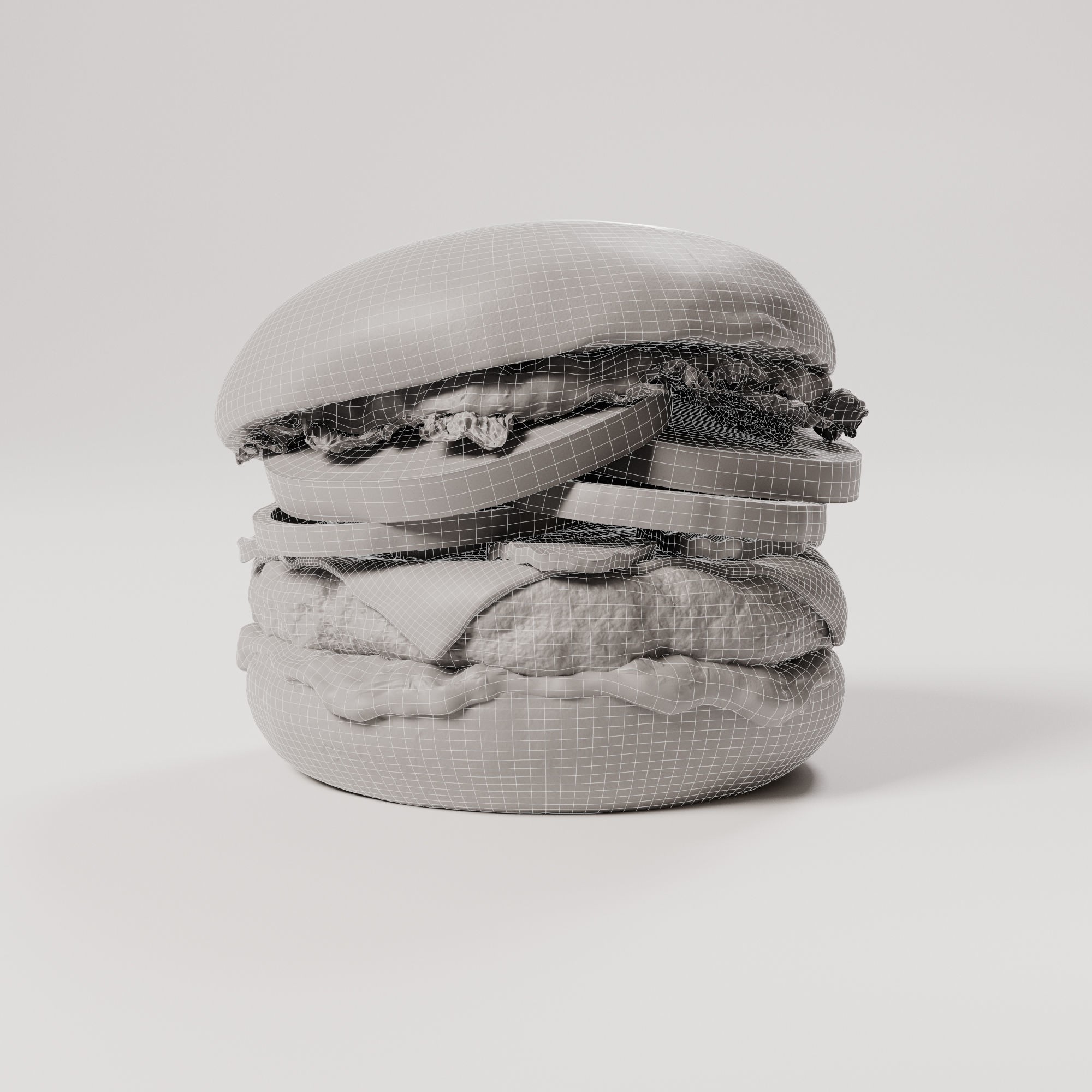 Burger - Low-Poly Game-Ready 3D Model - View 3