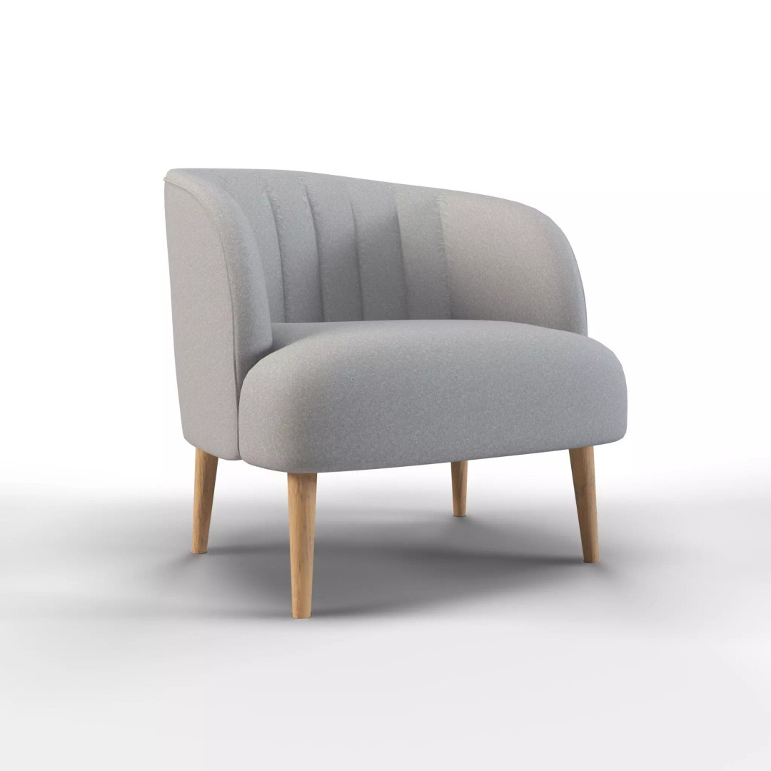 IKEA Fabric Armchair 3D Model – Low Poly PBR Furniture Asset, FBX - View 2