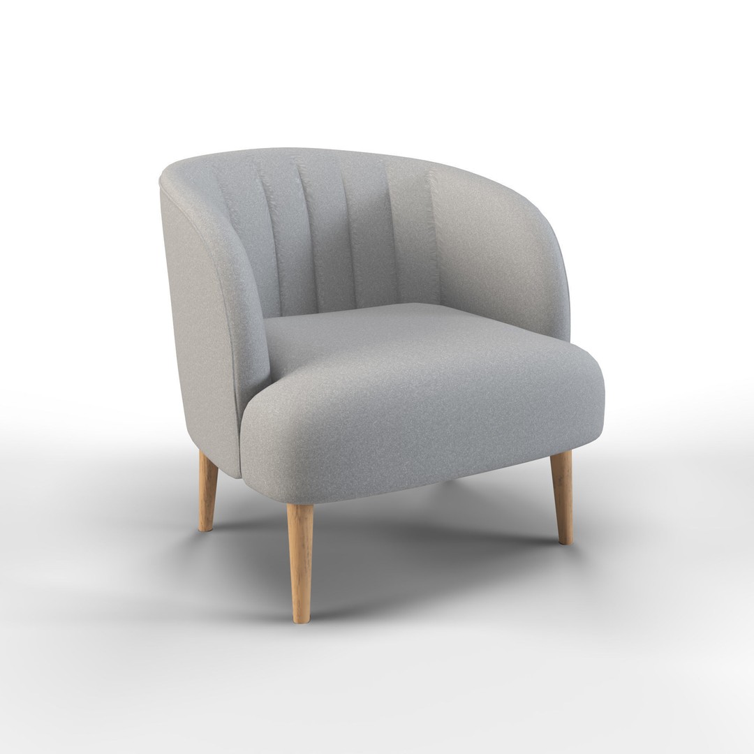 IKEA Fabric Armchair 3D Model – Low Poly PBR Furniture Asset, FBX - View 4