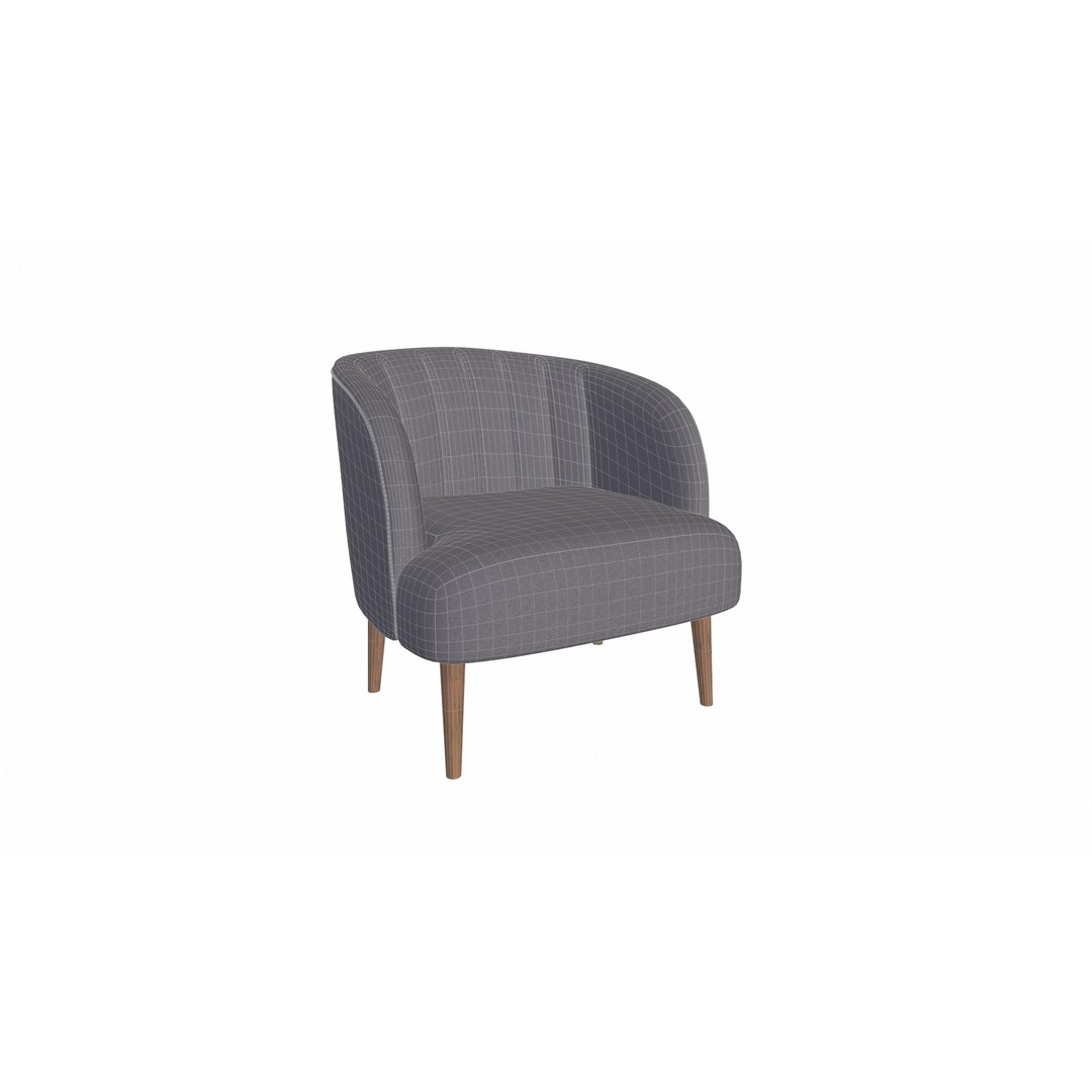 IKEA Fabric Armchair 3D Model – Low Poly PBR Furniture Asset, FBX - View 7