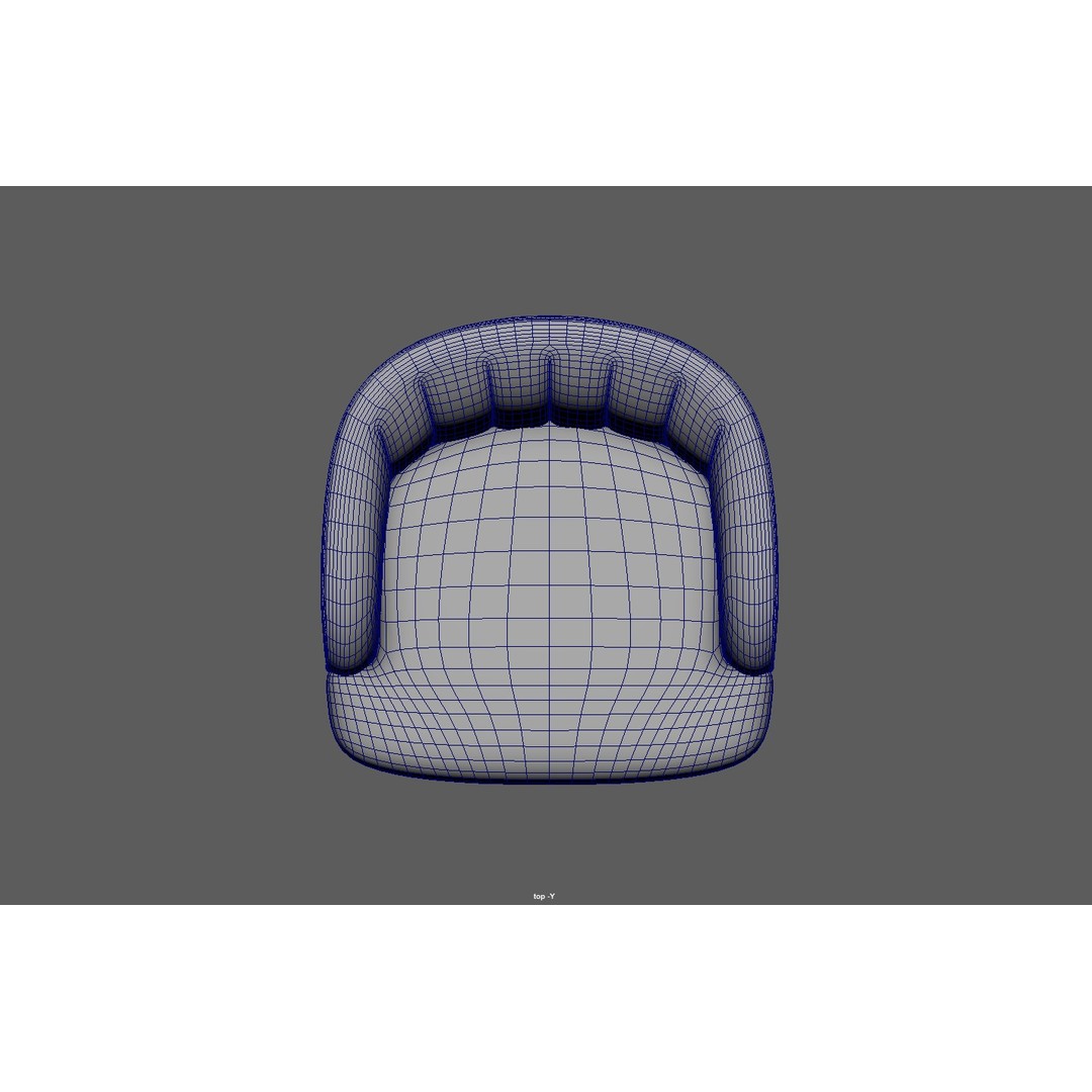 IKEA Fabric Armchair 3D Model – Low Poly PBR Furniture Asset, FBX - View 9