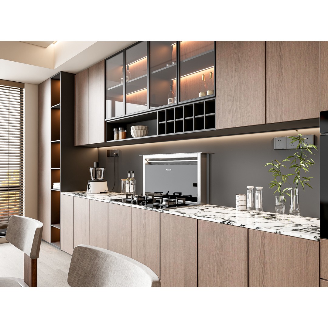 Modern Kitchen 3D Model – Photorealistic Interior Scene, Blender, FBX - View 11