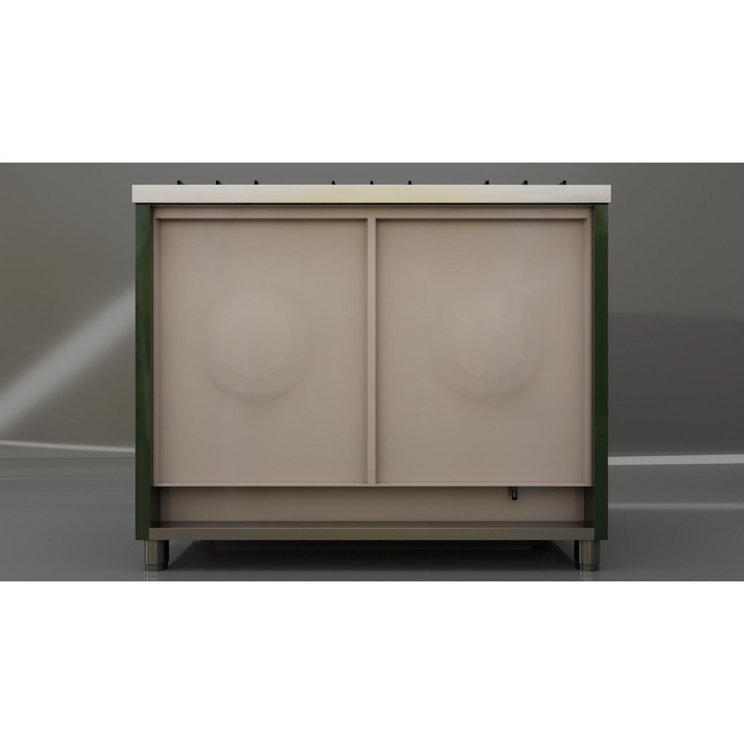 Retro Freestanding Range 3D Model – Low Poly PBR Appliance, Blender - View 6