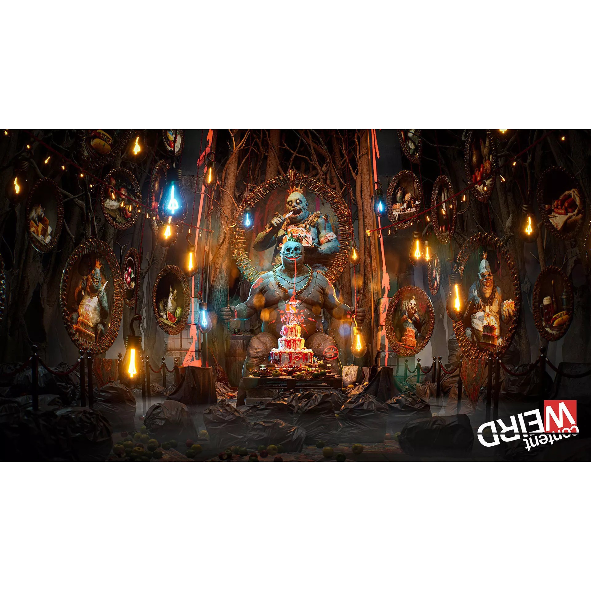 Birthday Feast Horror Environment - Low-Poly Game-Ready 3D Model - View 2