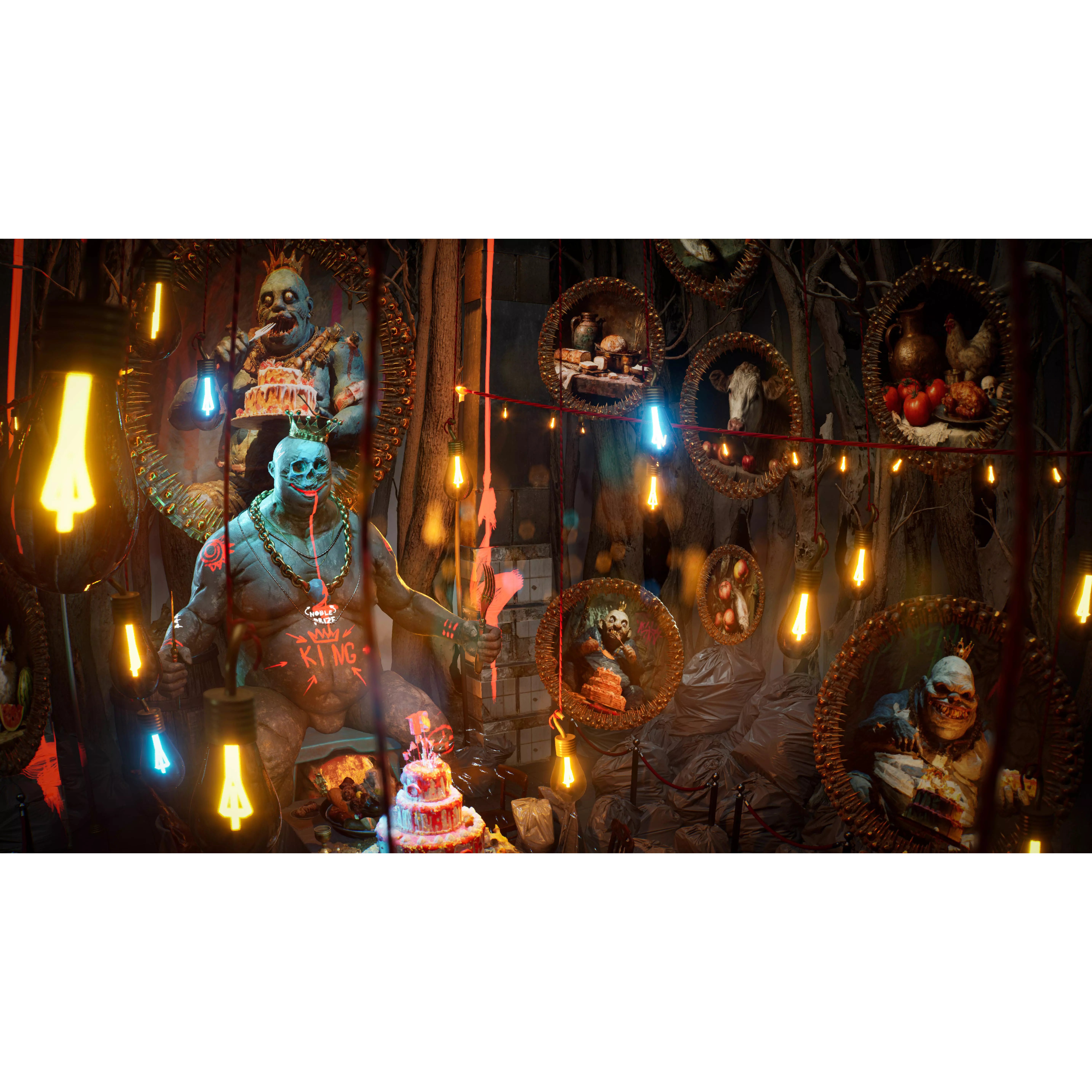 Birthday Feast Horror Environment - Low-Poly Game-Ready 3D Model - View 4