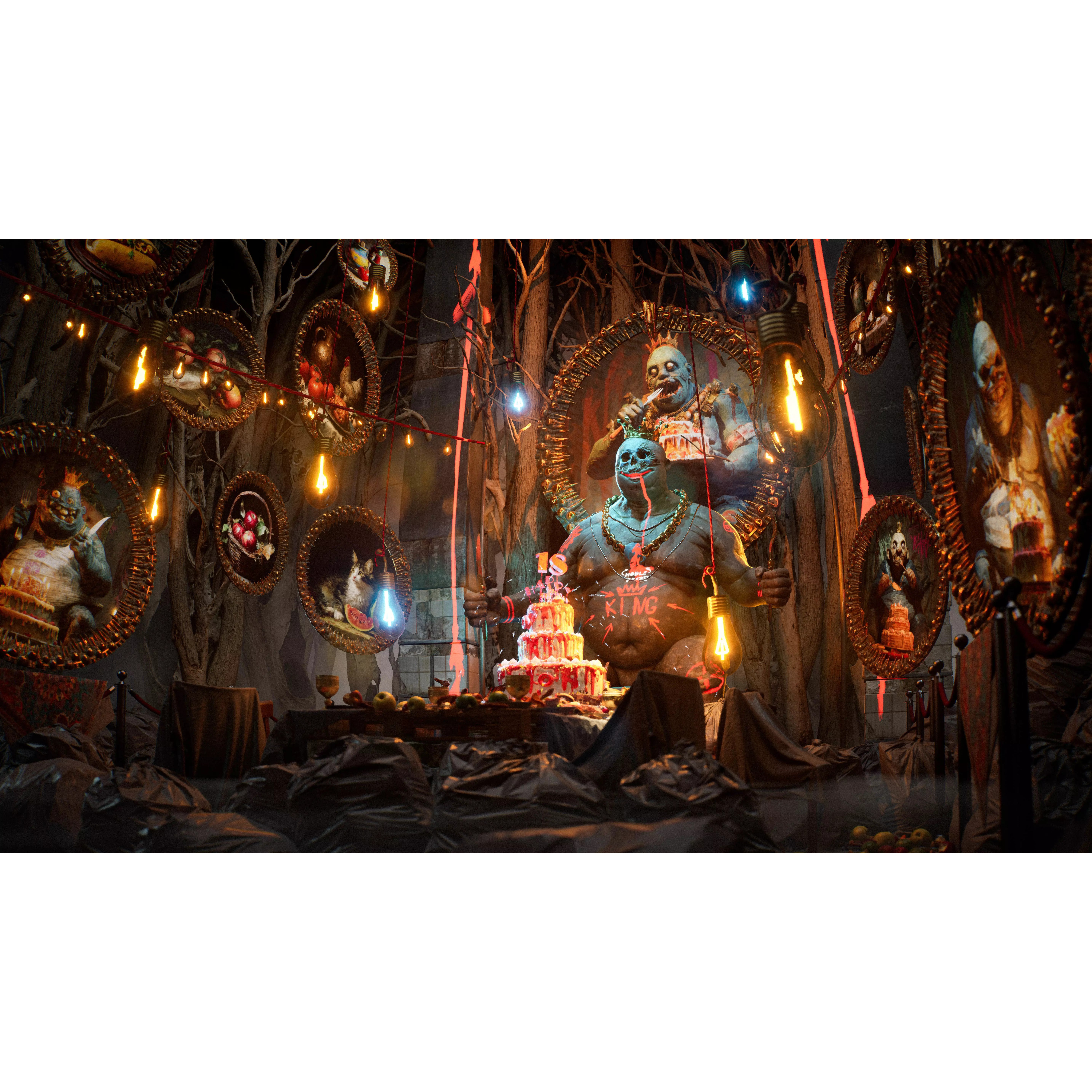 Birthday Feast Horror Environment - Low-Poly Game-Ready 3D Model - View 5