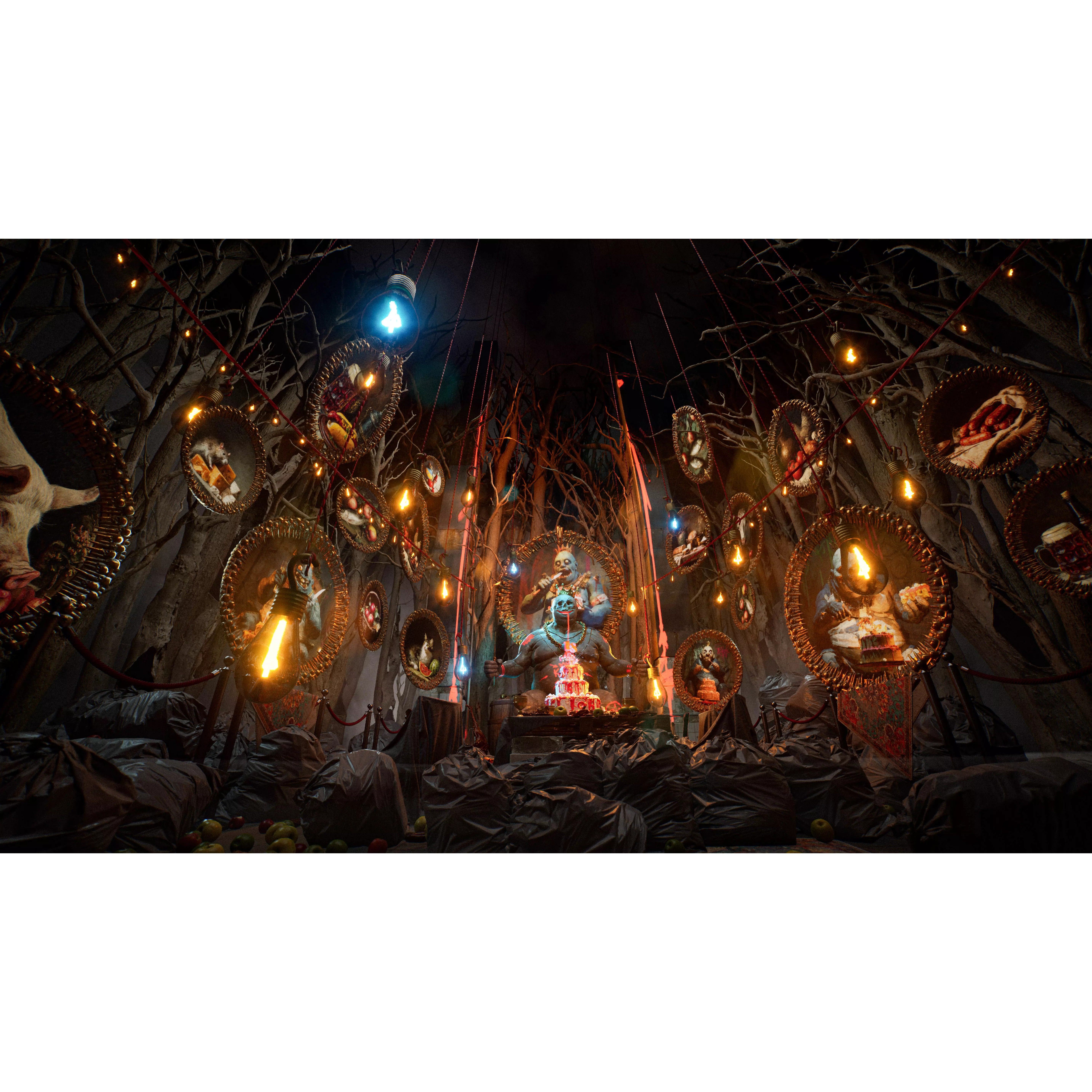 Birthday Feast Horror Environment - Low-Poly Game-Ready 3D Model - View 6