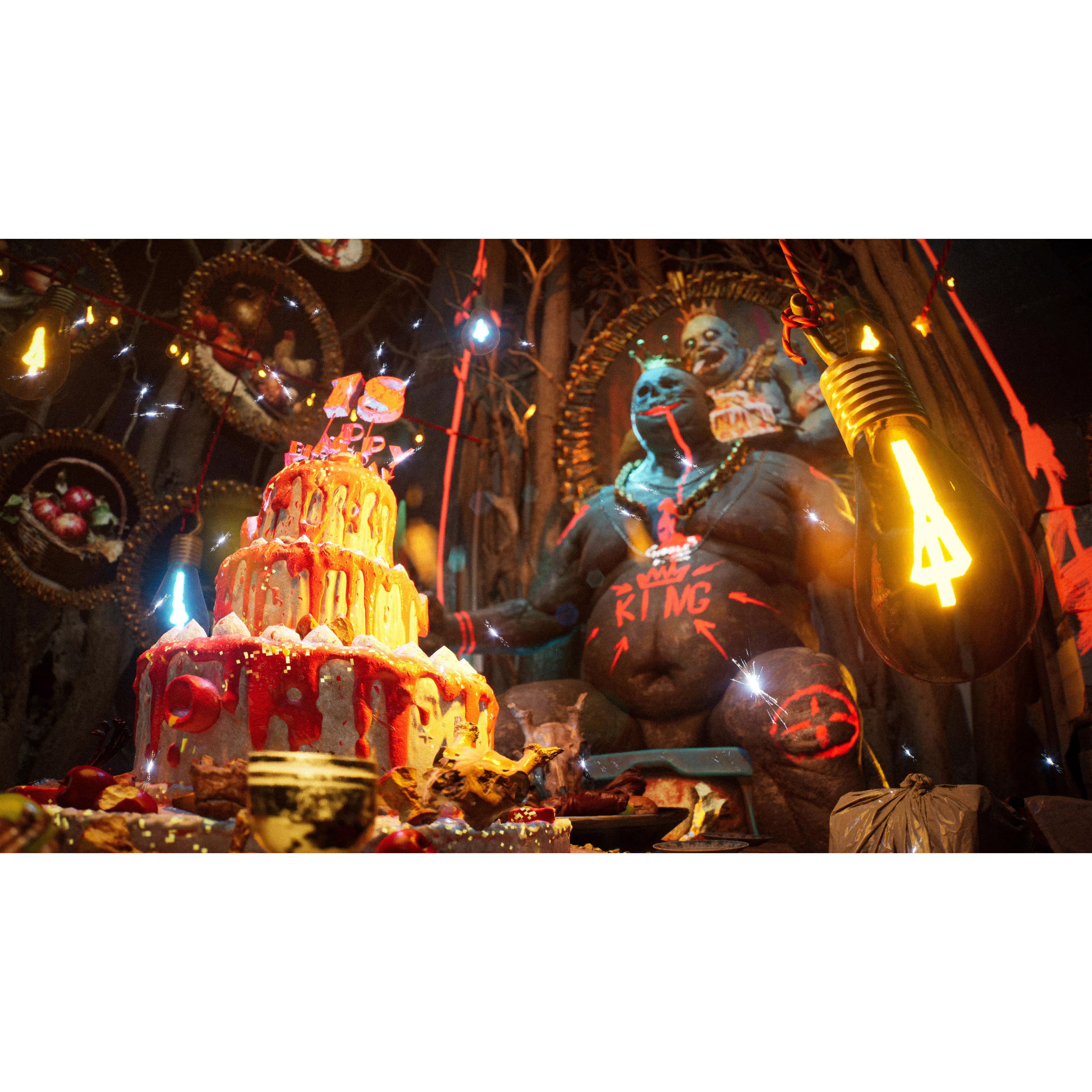 Birthday Feast Horror Environment - Low-Poly Game-Ready 3D Model - View 7