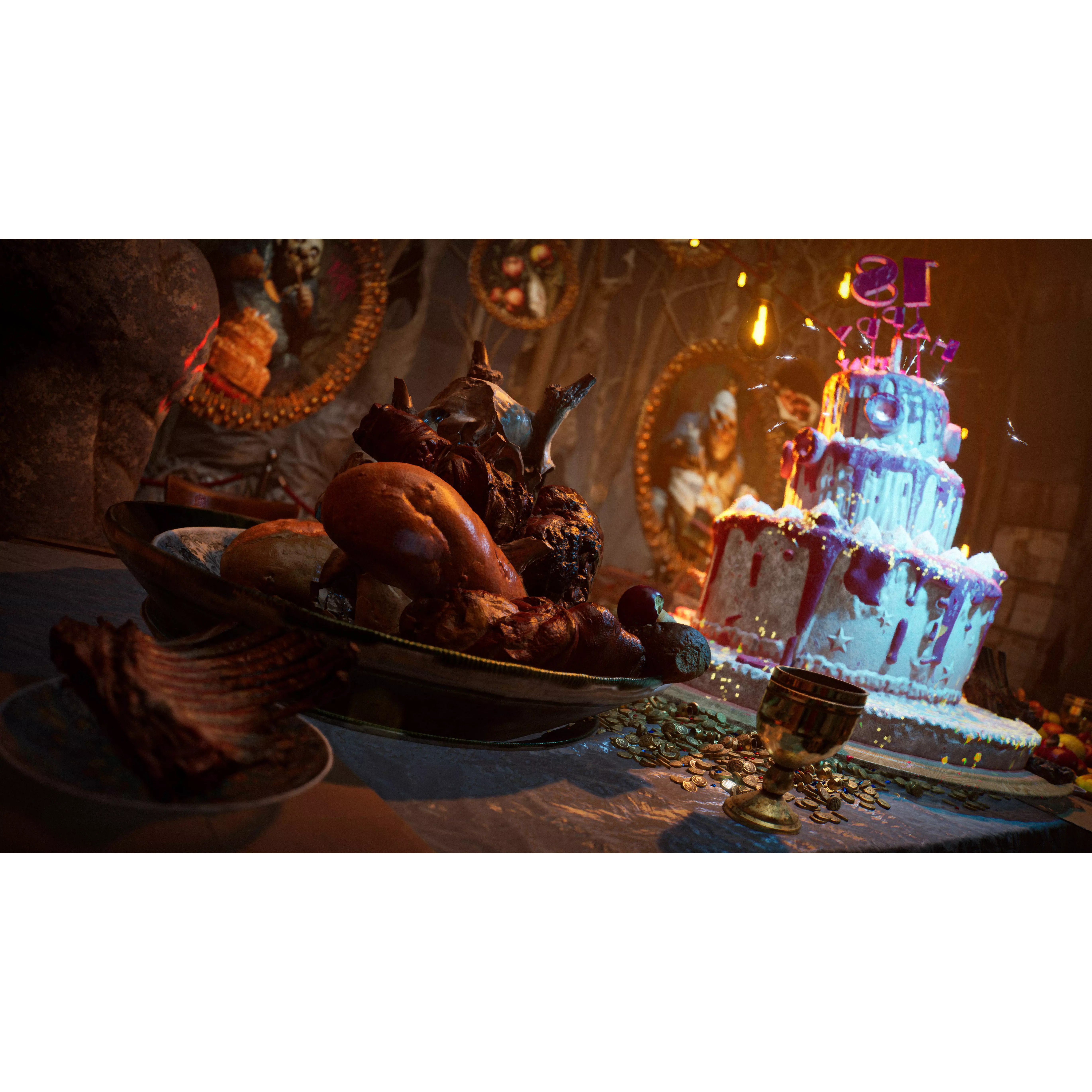 Birthday Feast Horror Environment - Low-Poly Game-Ready 3D Model - View 9