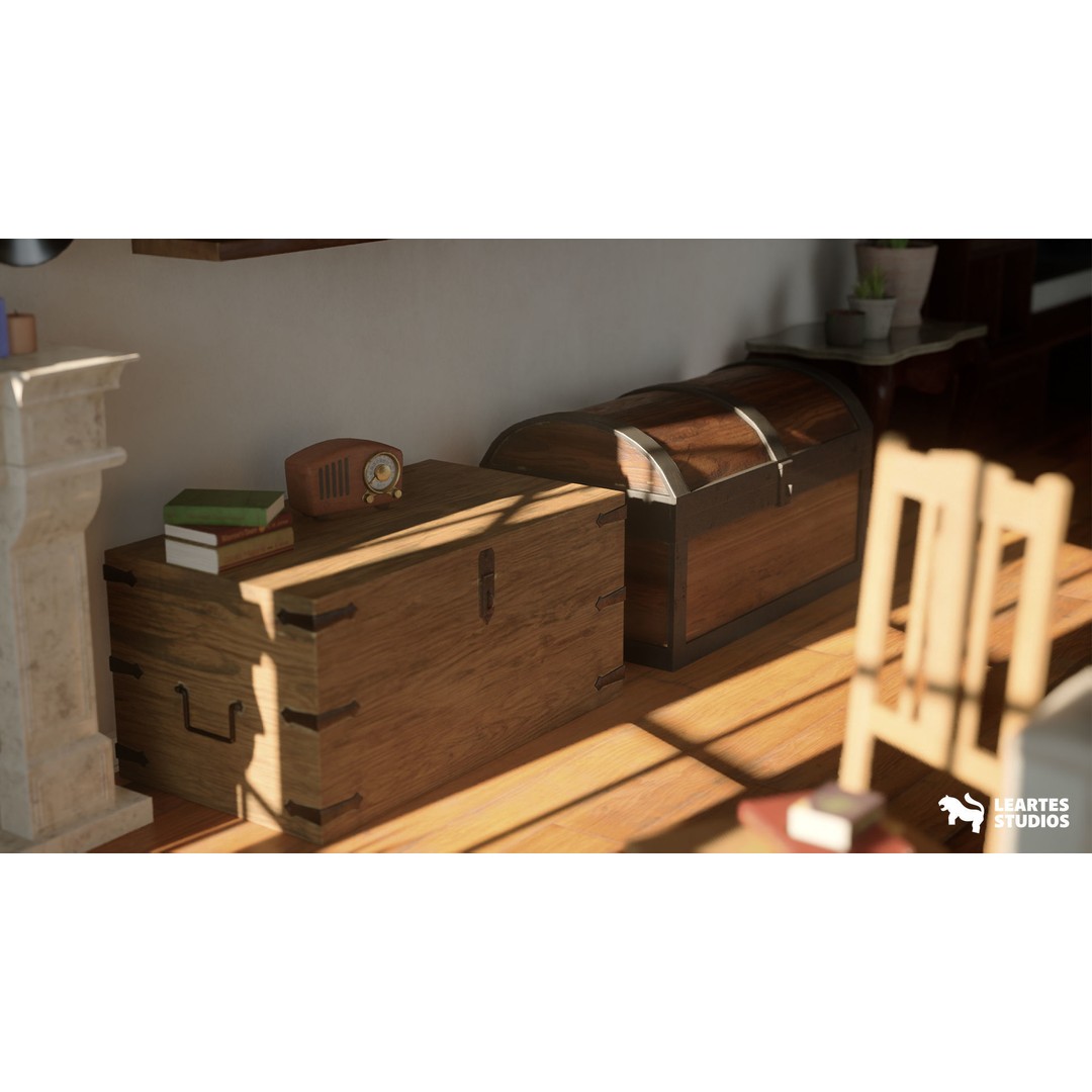 English Cottage Interior 3D Model – Low Poly Game Ready Asset, FBX - View 11